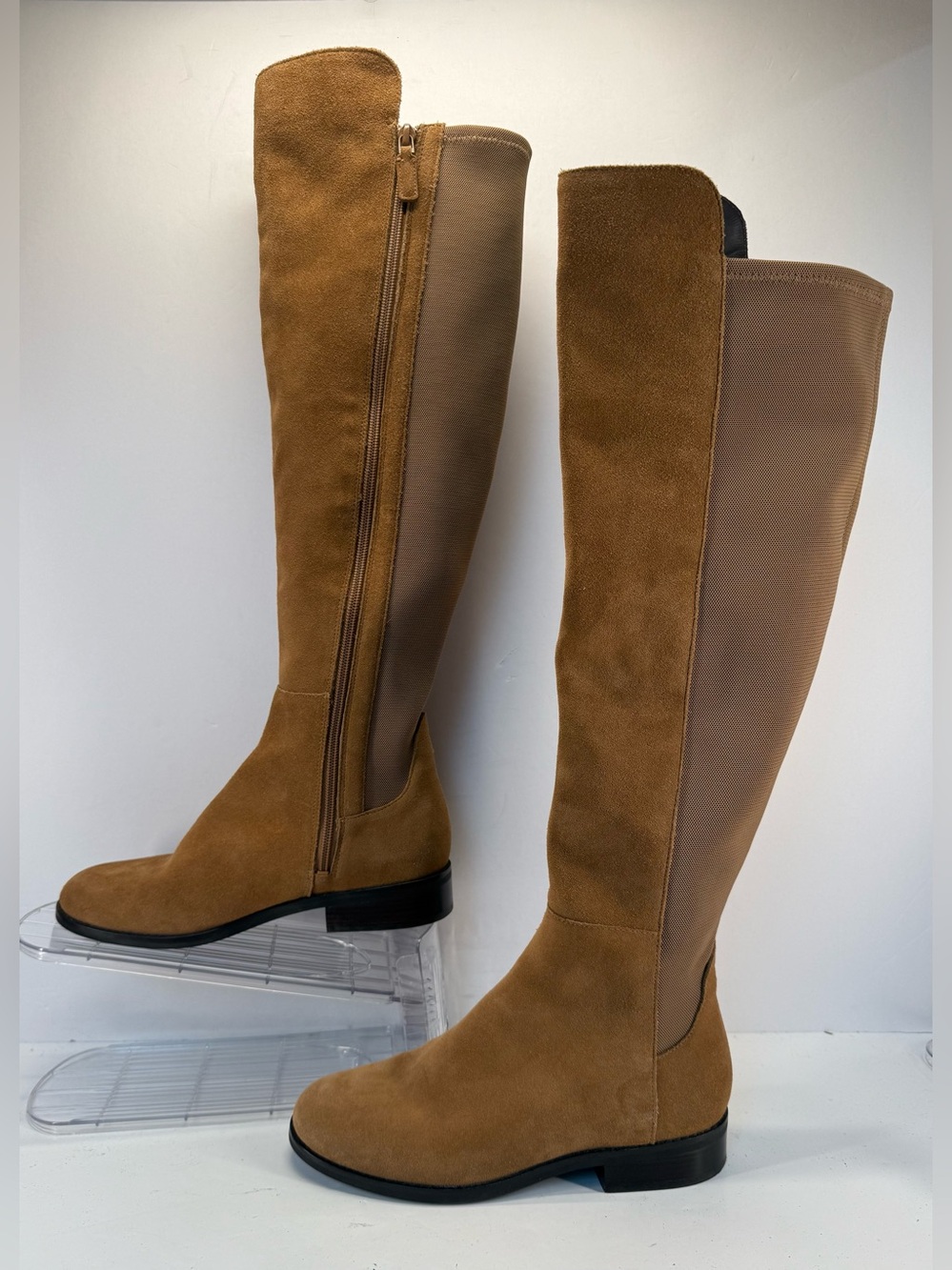 Cole Haan Isabelle Tall Suede Over-the-Knee Boots in Chestnut size 7 - Picture 2 of 12